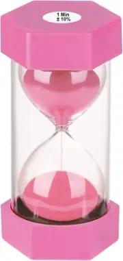 Sand Timer 1 Minute Hourglass : Unbreakable Pink Sand Watch 1 Minuto, Small Sand