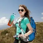 Gradient Color Water Bottle Bpa Free Sports with Straw Leak-proof Design