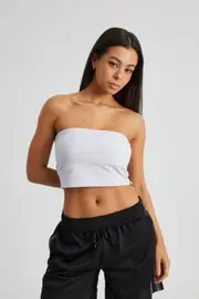 [Factorie] Factorie - Crop Jersey Tube Top - Silver marle S SILVER MARLE