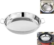 13" Round Reusable Steel Drip Pan for Big Green Egg Kamado Joe Acorn Weber