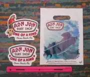 Ron Jon Surf Shop "One of a Kind" Cocoa Beach, Florida Stickers Gift Bag Parrott