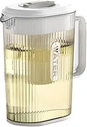 Pitcher with Lid, Unbreakable Water Pitcher, 2L Hot Cold Pitcher, Juice Container with Handle, Built-in Filter Pitcher, Heat-Resistant Pitcher, Beverage Pitcher with Lid, Infuser Water Pitcher,