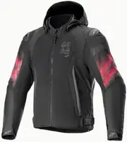 Alpinestars Zaca Air Veno, textile jacket waterproof , color: Black/Light Red , size: XXL