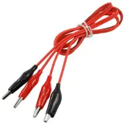 Pair Double-ended Test Leads Alligator Crocodile Clip Jumper Wire 90cm