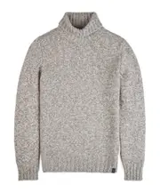 Fay Dolcevita Logo-Tag Roll-Neck Jumper IT52 grey