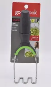 GoodCook Touch Durable Stainless Steel Wire Mini Masher, Black / Green