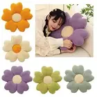 Sofa Pillow Short Plush Cushion Colorful Flower Shape Throw for Bed Car Seat