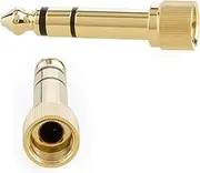 2PCS HD280 HD212, HD 477, HD 497, EG 350 6.35mm Stereo adapter with screw compatible for sony 7506, ATH-M50X AKG K240 solo studio headphone,Beyerdynamic DT-990 Behringer HDX6000