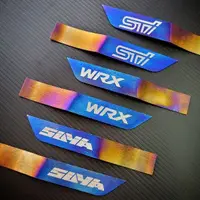 在飛比找蝦皮購物優惠-SUBARU WRX/STI 正鈦金屬髮絲紋葉子板銘牌 (一