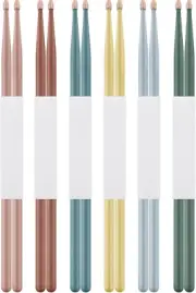 6 Pairs Drum Sticks 5A Drumsticks Walnut Wood Tip Drumsticks for Adults Classic