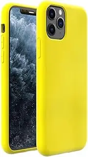 ZUSLAB Silicone Case for iPhone 11 Pro Max Case, Liquid Silicone Anti-Scratch Gel Rubber ShockPro Maxof Full Pro Maxtection Soft Microfiber Lining Cover for Apple (2019) - Yellow