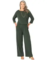 [Fella Hamilton] Tempest Relaxed Wide Leg Pants in Olive