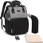 motherly Evergreen Muse Babies Diaper Bags for Mothers with 1 Bottle Bag + 1 Diaper Changing Mat + 1 Set of Stroller Hooks