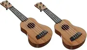 NULYLU 2pcs Funny Ukuleles for Small Guitar Early Educational Musical Instrument for Safe for Kindergarten Music Learning