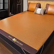 GUAWJRZDP Summer Sleeping Mat Bamboo, Foldable Summer Bed Mat Cool Sleeping Mattress, Home Quick Cooling Textile Rattan Mat Suitable for Children, Adults and Seniors(180X220cm/70.8x86.6'')