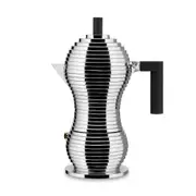 Alessi Pulcina Espresso Coffee Maker Black 6 Cup - Robins Kitchen