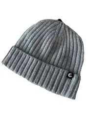 Ethika Fold Beanie Gray Knit Hat 100% Wool