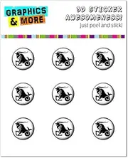 Graphics and More Capricorn The Sea Goat Zodiac Horoscope Home Button Stickers Fits Apple iPhone 4/4S/5/5C/5S, iPad, iPod Touch - Non-Retail Packaging - Clear