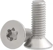 2/10/50pcs M1.4 M1.6 M2 M2.5 M3 M4 M5 M6 M8 M10 304 A2-70 Stainless Steel GB2673 Six-Lobe Torx Flat Countersunk Head Screw(6mm,M5 10pcs)