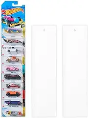 Tapeera Model Car Display Case Wall Mount - Holds Up to 30 Cars - Compatible with Hot Wheels Matchbox Packaged Cars - Diecast Blister Packed Toy Car Organizer Display Shelf Rack Wall Storage (3-Pack)