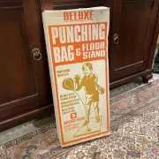 Vintage Sport Fun Deluxe Punching Bag & Floor Stand w/ Box (60+ Yrs Old) *RARE