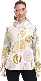 [Caihoyu] Gym Hoodie Long Sleeve Swim Shirts UPF 50+ Plain Sweatshirt Women Lightweight Jacket Women for Hiking