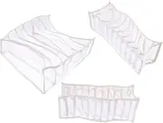 KITANDOVE Foldable Storage Boxes for Closet Wardrobe 3pcs Underwear Sock Bra Holder Cabinet Divider