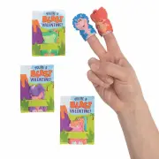 Dinosaur Finger Puppets With Valentine'S Day Card, Stationery, 24 Pieces