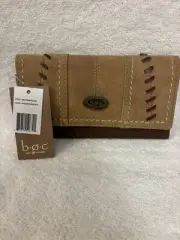 b.o.c. Born Concept Saddle Brown Tri-Folding Wallet NWT!