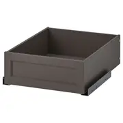 KOMPLEMENT drawer with framed front, dark grey, 50x58 cm