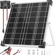 Solar Panel Kit 20W 12V, Solar Battery Trickle Charger Maintainer, Waterproof So