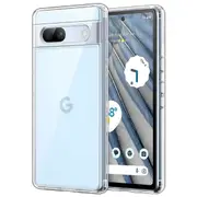 Google Pixel 7a (6.1”) Ultra Slim Premium Crystal Clear TPU Gel Back Case by MEZON – Shock Absorption, Wireless Charging Compatible (Pixel 7a, Gel)