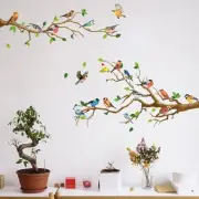 Kid's Nursery or Office Background Decal Bird Tree Branch Design Dustless Area