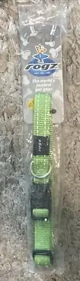 Rogz Reflective Snake Dog Collar High Grade Nylon GREEN LIME Medium 10"-16" HB11