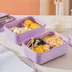 Bento Case with Tableware Meal Prep Double Layer Salad Container Bpa Free
