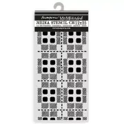 Stamperia Stencil 4.92"X9.84"-Gear Up For Christmas Fabric Pattern (Pack of 3)