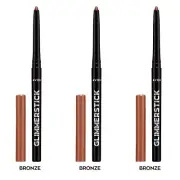 NEW Avon Glimmerstick Retractable Eyeliner - Bronze 0.28 g / SET OF 3