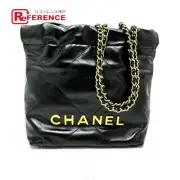 Chanel As3980 Chanel22 Mini 2Way Bag Coco Mark Shoulder Black Women'S Used