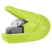 Plus PAPER CLINCH Compact Green Heavy Duty, Light, Staple Free Stapler (31251)