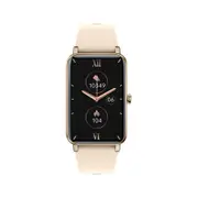 Sports Smart Watch Men Women 1.57inch Full Touch Fitness Tracker IP68 Waterproof Smartwatch For Huawei Xiaomi Phone - Silicone Gold