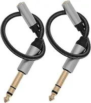 SEWACC 2pcs Audio Conversion Cable Stereo Jack Adapter Headphone Adapters Extension Cable Cord Extender Headphones Cord Audio Jack Coupler Braided Rope
