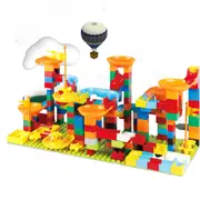 240Pc Duploed Marble Track Toy Set | Building Blocks Maze Ball Track P
