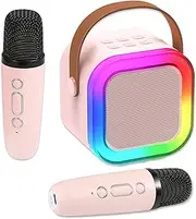 Chennyfun Karaoke Machine with 2 Microphones, Karaoke Toy for Children and Adults, Portable Karaoke Machine with LED Light and Voice Change Effects, Bluetooth Karaoke for Children and Adults