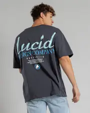 [Lucid] Lucid Men's Lumina T-Shirt in Charcoal Grey Size Large L Charcoal Grey