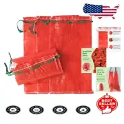 Sturdy Drawstring Mesh Bags - 100-Piece Vegetable Storage & Transport Solution