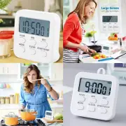 US 2-4 Pcs Magnetic Digital Kitchen Folding Timer Loud Alarm Count Up Down Clock