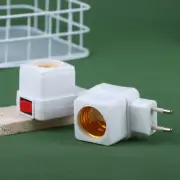 1Pc E27 Socket Lamp Bulb Adapter White LED Light Lamp Bulbs Socket Base Switc CR