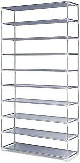 Artiss Shoe Rack, 10-Tier Shoe Storage 50 Pairs Organiser with Adjustable Shelves, Stackable Shoe Tower Space Saving Shoe Shelf Organizer, for Bedroom Closet Hallway Entryway