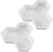 2pcs Maple Leaf Shaped Walkway Brick Mold for Garden Path Unique Concrete Stepping Stone Paving Tool Easy to Use Pavement Mold for Sidewalks and Patios