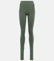 [Wardrobe.NYC] Wardrobe.NYC Side Split high-rise leggings UK 8 green